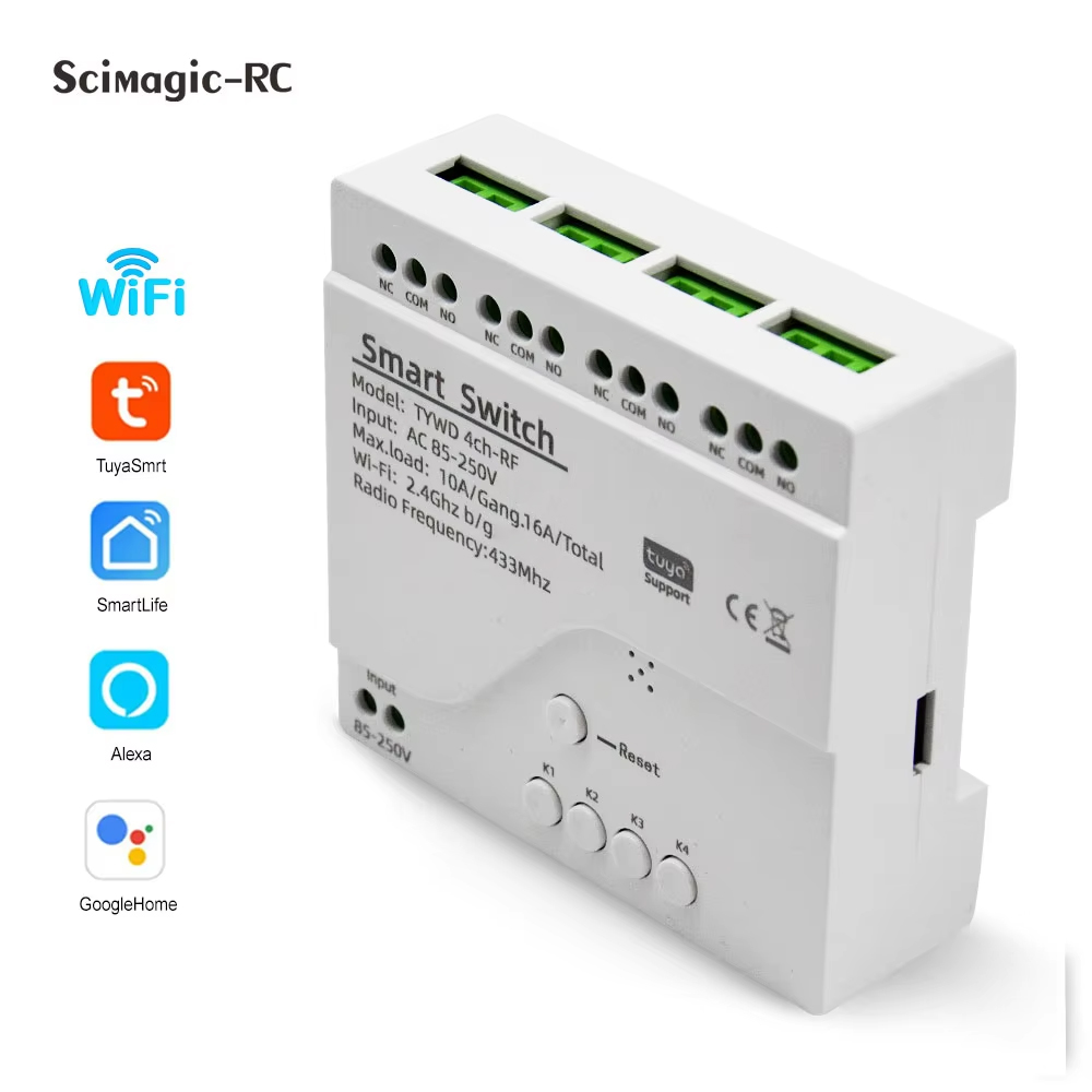 Smart Tuya Switch 4CH Relay Mo - Home Automation Technology review and price