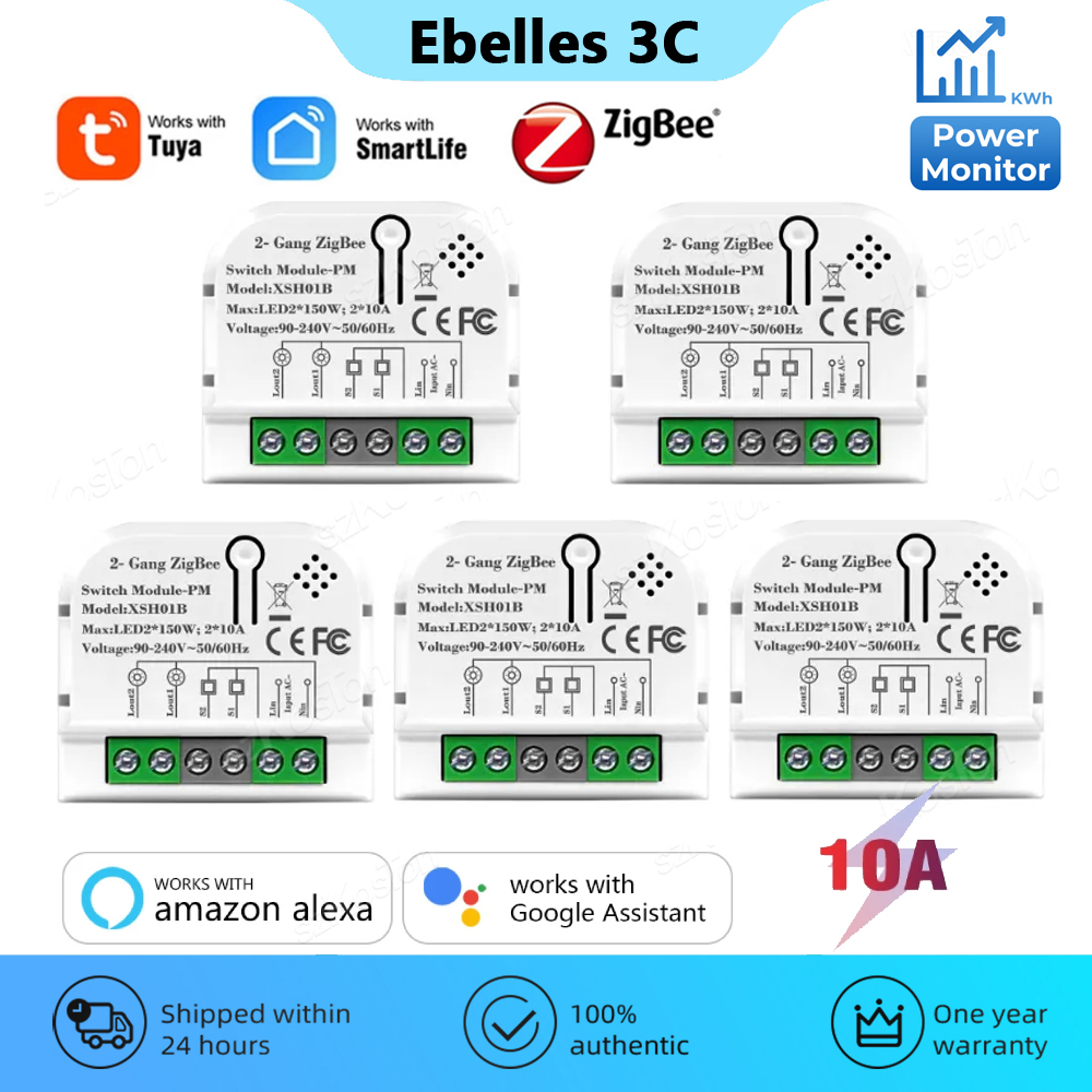 1/2 Channels 10A Tuya ZigBee S - Home Automation Technology review and price