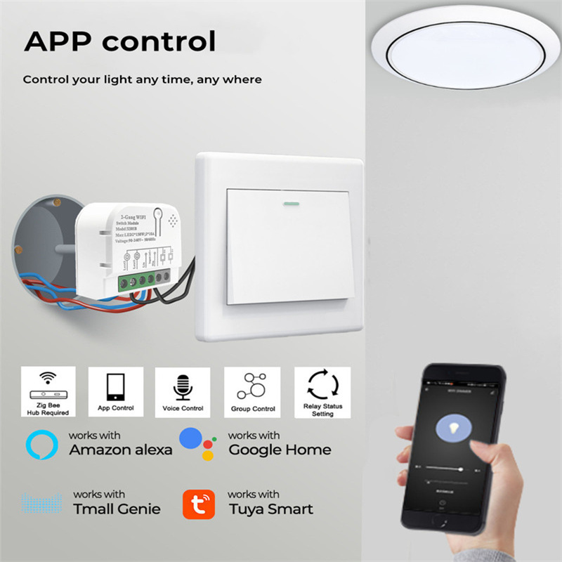 1/2 Channels 10A Tuya ZigBee S - Home Automation Technology review and price
